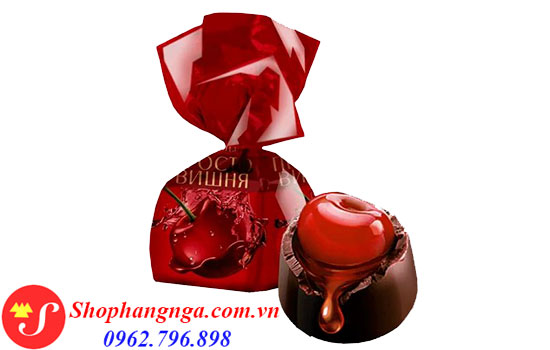 Kẹo Socola rượu cherry Nga túi 250gr