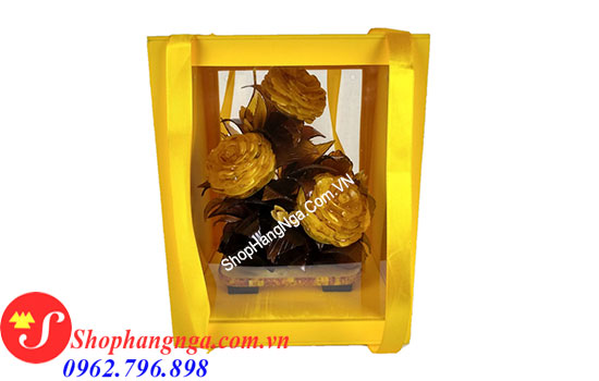 giỏ hoa hồng bằng hổ phách