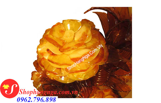 cây hoa hồng bằng hổ phách