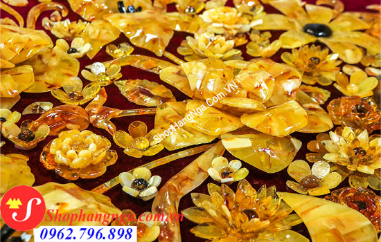 tranh hổ phách của nga