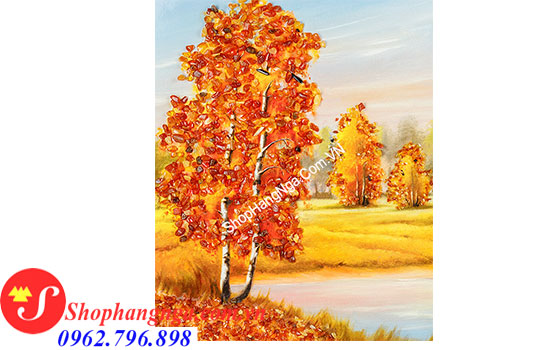 tranh hổ phách phong cảnh của nga