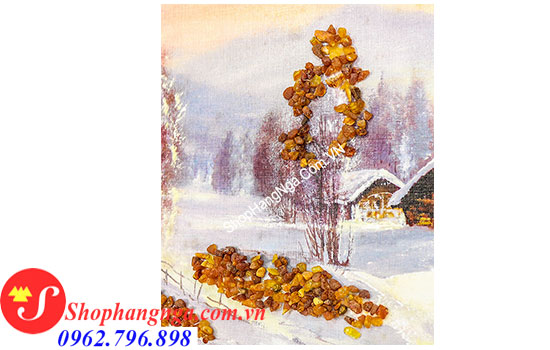 tranh hổ phách phong cảnh của Nga