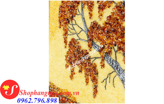 TRANH HỔ PHÁCH PHONG CẢNH CÂY BẠCH DƯƠNG