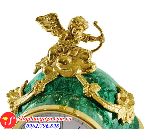 Đồng Hồ Đá Malachite Và Vị Thần Tình Yêu Cupid Của Nga