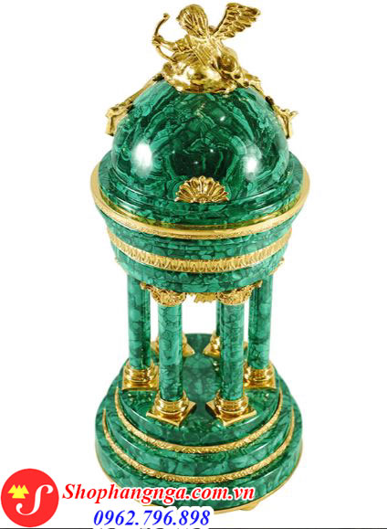 Đồng Hồ Đá Malachite Và Vị Thần Tình Yêu Cupid Của Nga
