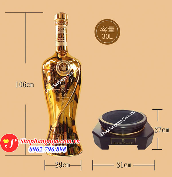 rượu xo chai lớn 30 lít màu vàng