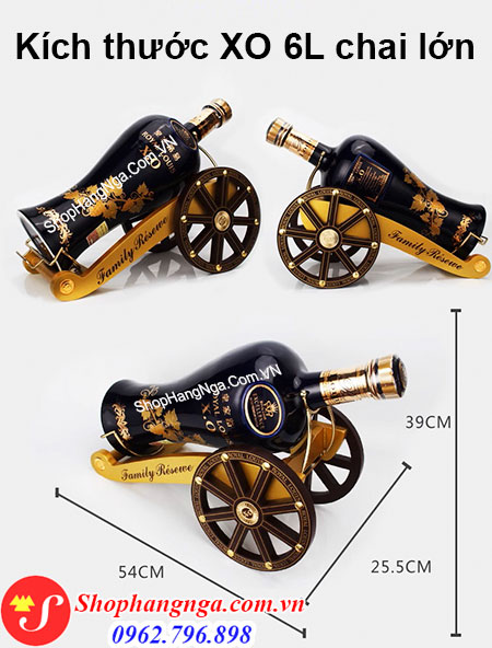 Kích thước chai rượu XO 6 Lít
