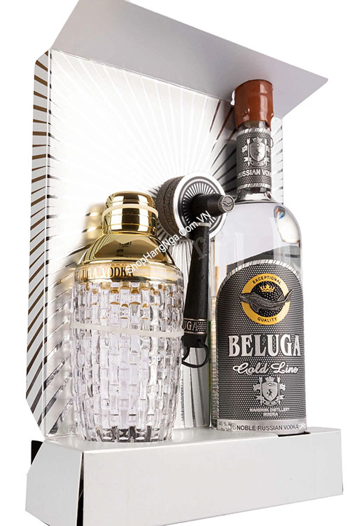 Rượu vodka Beluga Gold Line búa đập mẫu hộp quà cao cấp