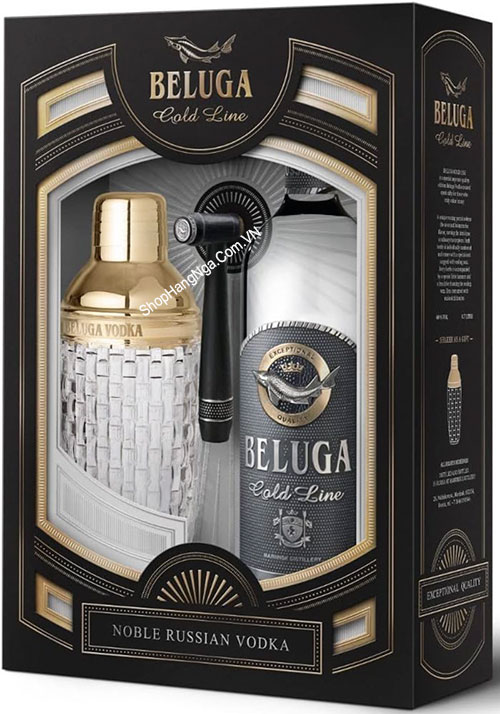 Rượu vodka Beluga Gold Line búa đập mẫu hộp quà cao cấp