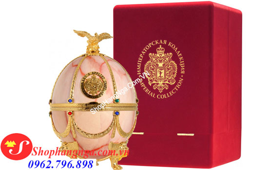 Rượu trứng Nga màu đá ruby hồng