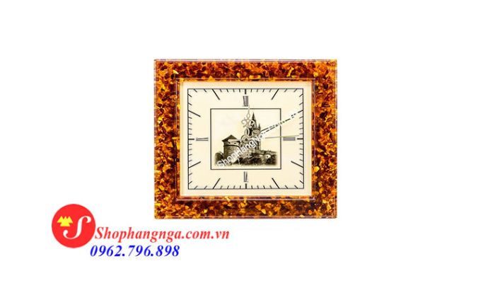 Đồng hồ hổ phách treo tường Nga 