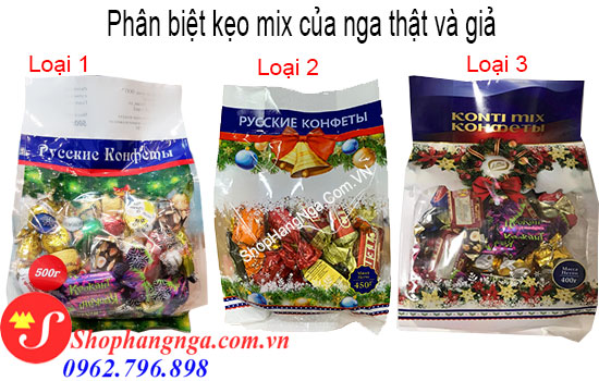 Kẹo mix Nga 8 vị