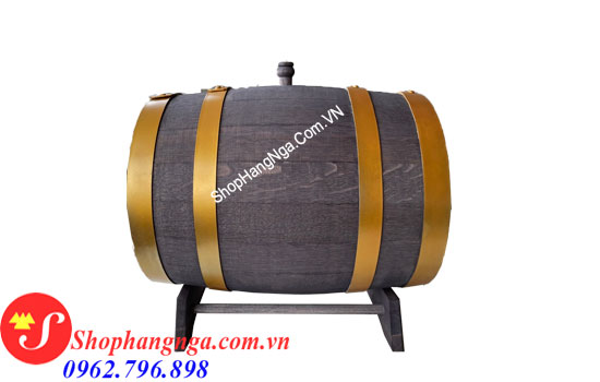Th&ugrave;ng rượu gỗ sồi Nga 10 l&iacute;t