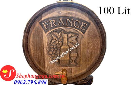 Thùng Gỗ Sồi Pháp Đựng Rượu 100 Lít Giá Rẻ