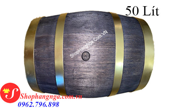 Thùng rượu gỗ sồi đỏ cao cấp 50 lít của Nga