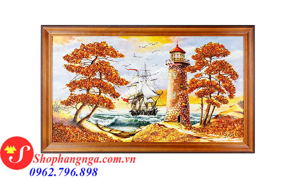 tranh hổ phách
