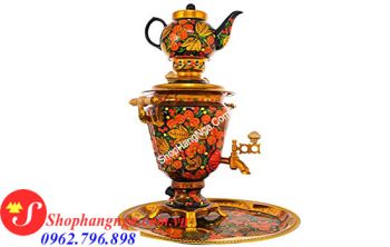 Ấm Samovar Nga Màu Đỏ Truyền Thống Mẫu Số 07