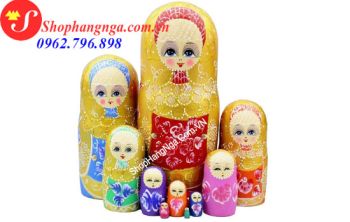 Búp Bê Matryoshka Nga 10 Con Số 11 Truyền Thống Nhiều Màu