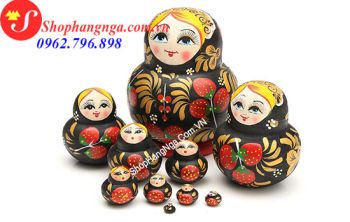 Búp Bê Matryoshka Nga 10 Con Số 12 Hình Bầu Dục