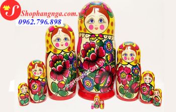 Búp Bê Matryoshka Nga 10 Con Số 13 Hình Bông Hoa