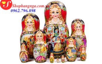 Búp Bê Matryoshka Nga 10 Con Số 14 Nhân Vật Cổ Tích