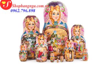Búp Bê Matryoshka Nga 10 Con Số 15 Hình Cổ Tích
