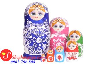 Búp Bê Matryoshka Nga 7 Con Số 10 Nhiều Màu Sắc