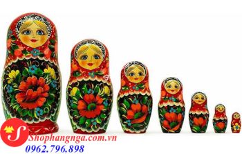 Búp Bê Matryoshka Nga 7 Con Số 6 Truyền Thống Bông Hoa