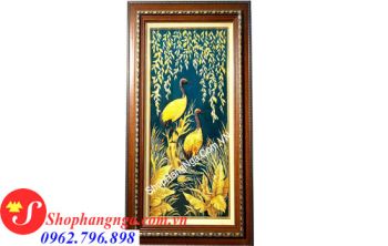 Tranh Hổ Phách Con Vật Đôi Chim Uyên Ương Của Nga