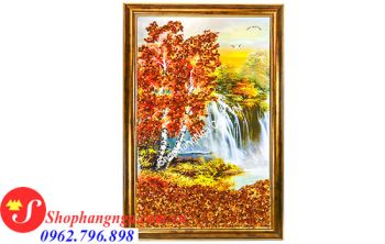 Tranh Hổ Phách Phong Cảnh Rừng Mùa Thu Của Nga