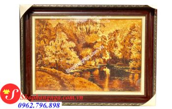 Tranh Hổ Phách Phong Cảnh Mùa Thu Của Nga