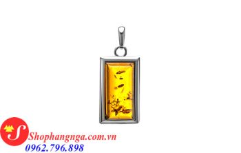 Mặt Dây Chuyền Hổ Phách Miếng Lớn Chữ Nhật Mẫu 10 Của Nga