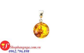 Mặt Dây Chuyền Hổ Phách Cognac Jupiter Mẫu 16 Của Nga