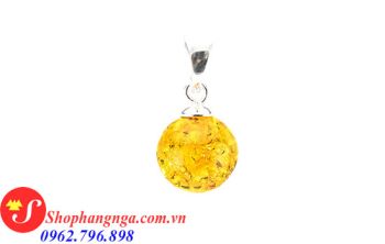 Mặt Dây Chuyền Hổ Phách Màu Vàng Lấp Lánh Mẫu 17 Của Nga