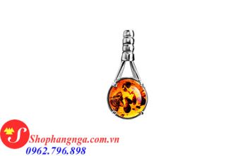 Mặt Dây Chuyền Hổ Phách Shanghai Màu Cognac Mẫu 4 Của Nga