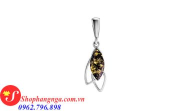 Mặt Dây Chuyền Hổ Phách Prometheus Màu Xanh Mẫu 5 Của Nga