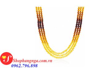 Vòng Cổ Hổ Phách Thanh Lịch Caramel Mẫu 9 Của Nga