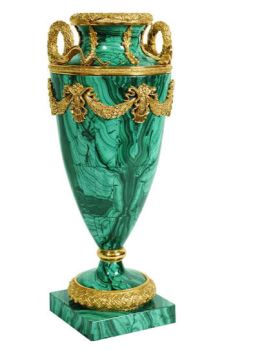 Bình Hoa Bằng Đá Malachite Cỡ Nhỏ