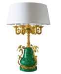 Đèn Malachite Với Hình Đôi Chim Đang Bay Của Nga