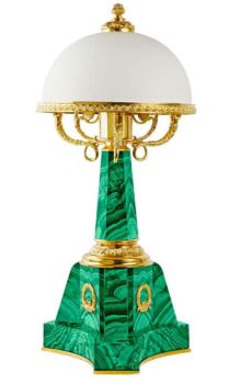 Đèn Trang Trí Bằng Đá Malachite Của Nga Chân Đế To