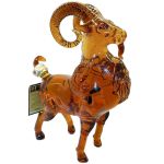 Rượu hình con Dê Chevalier Demandis XO bằng thủy tinh