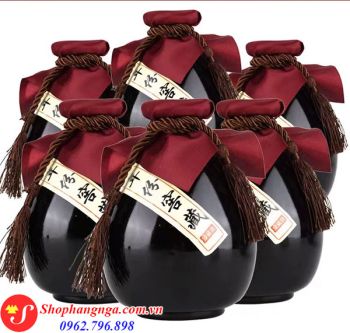 Rượu Chí Tôn Đài Hộp Gỗ 6 Vò x500mL Loại Xịn Trung Quốc