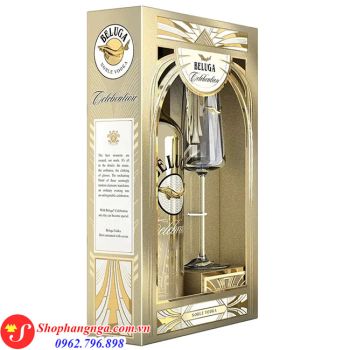 Rượu Beluga cá tầm vàng Celebration hộp quà biếu tặng