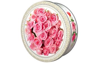 Bánh Nga Hộp Sắt Hình Tròn Hoa Hồng Chính Hãng Giá Rẻ