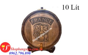 Thùng Gỗ Sồi Pháp Đựng Rượu 10 Lít Giá Rẻ