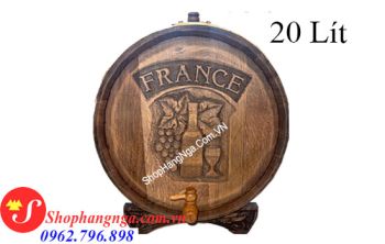 Thùng Gỗ Sồi Pháp Đựng Rượu 20 Lít Giá Rẻ