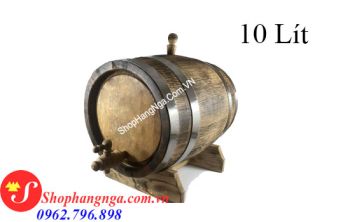 Thùng Rượu Gỗ Sồi Nga Loại Thường 10 Lít Giá Rẻ