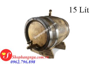 Thùng Rượu Gỗ Sồi Nga Loại Thường 15 Lít Giá Rẻ