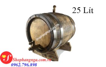 Thùng Rượu Gỗ Sồi Nga Loại Thường 25 Lít Giá Rẻ