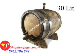 Thùng Rượu Gỗ Sồi Nga Loại Thường 30 Lít Giá Rẻ